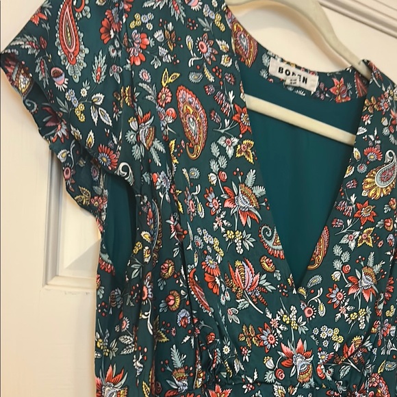 Boden Green Floral Midi Dress - Picture 5 of 11
